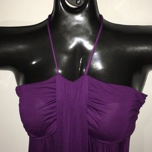 Purple Grecian maxi dress // size medium